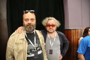 Petr Jarchovský a jan Hřebejk v tešínskom kine Central.