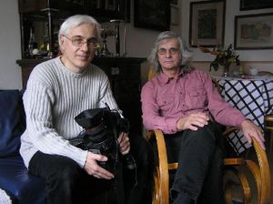 Režisér a Milan Materák (vpravo).